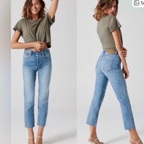 Aritzia Denim Forum The Arlo High Rise Straight Jeans Raw
Hem Cropped Size 30 - Picture 13 of 13
